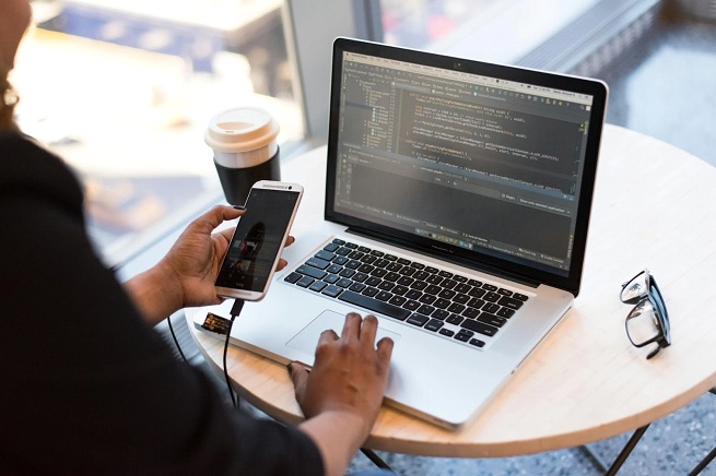 developer testing native code in front of mac